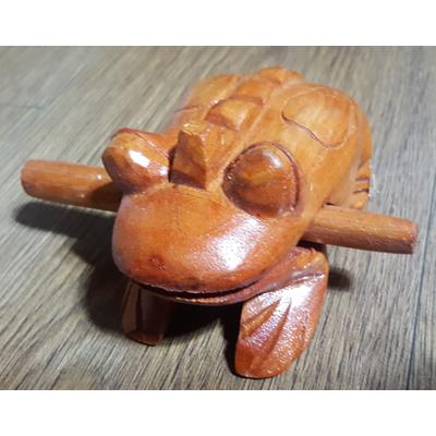 Békahangadó hangszer teak színű 12 cm