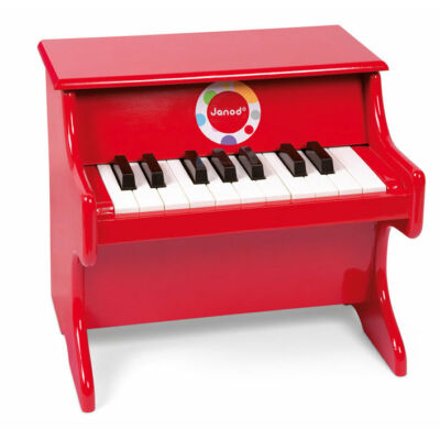 Zongora piros színben 