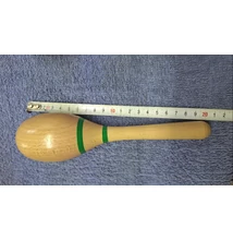 Maracas fa kézi csörgő 20 cm zöld csíkozással hanganyaggal