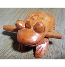 Béka hangadó hangszer barna színű 8 cm