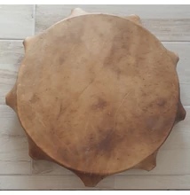 Sámándob gím szarvasbőrből 47 cm átmérővel bütykös