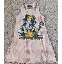 SURE DESIGN batikolt barna pamut kényelmes, könnyű ruha kék Ganésha mintával