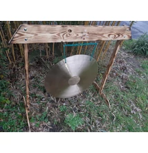 Gongállvány fából 70 cm gonghoz égetett hatással, kristályberakással