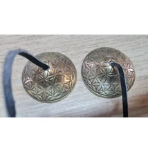 Tingsha csengő 4,5 cm-es élet virága díszítéssel