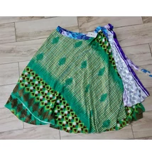 Boho csodás, bő, szélben szálló, földig érő szoknya kék-zöld-lila színekben
