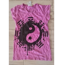 Női SURE rózsaszín póló Yin-yang szimbólummal-M