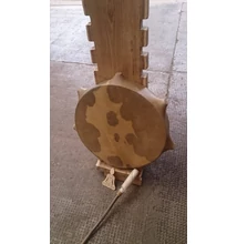 Sámándob kecskebőrből 22 cm átmérő, bütykös