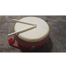 2 oldalú piros színű Taiko dob hanganyaggal