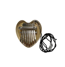 Mini szív alakú kalimba 8 hangnyelves nyakbaakasztóval