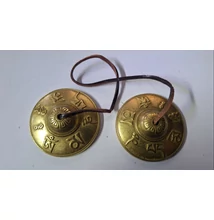 Tingsha csengő 6 cm-es buddhista szimbólumokkal