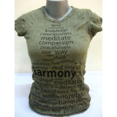 SURE DESIGN póló Harmony mintázattal keki színben-S