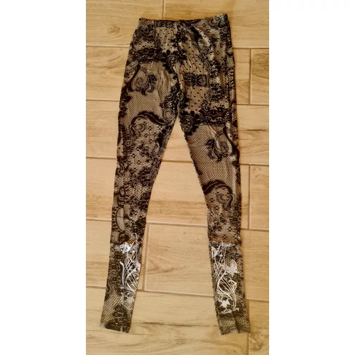 Hosszú jóga legging absztrakt fekete mintázattal