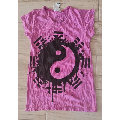 Női SURE rózsaszín póló Yin-yang szimbólummal-M
