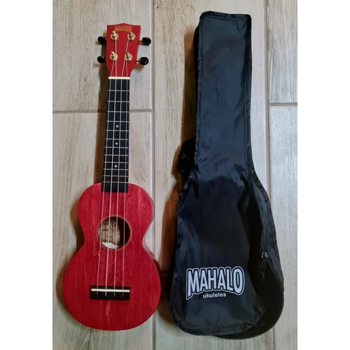 Mahalo bordó fa mintázatú Ukulele