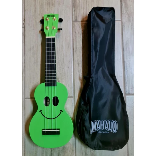 Mahalo mosolygós zöld Ukulele 