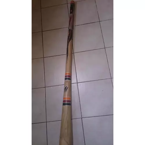 Didgeridoo teakfából  130 cm festett